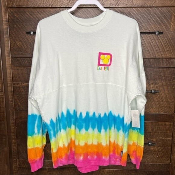 Disney Spirit Jersey Size Medium Tye Dye Summer Citrus - Picture 1 of 8